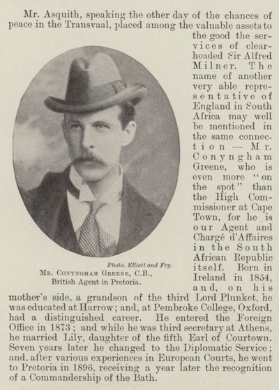M. Conyngham Greene, CB, agent britannique à Pretoria - English Photographer