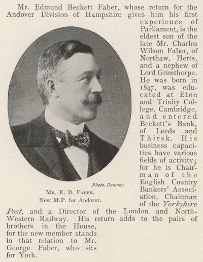 M. E.B. Faber, nouveau député pour Andover - English Photographer