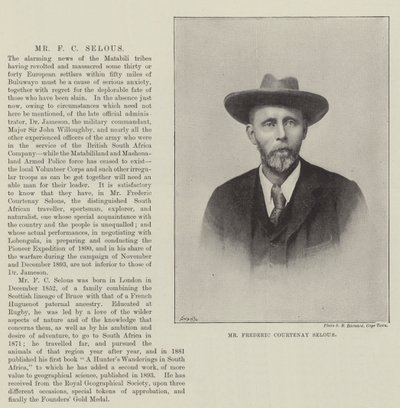 M. Frederic Courtenay Selous - English Photographer