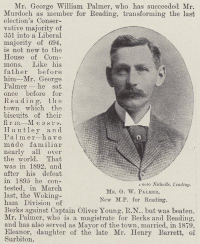 M. G W Palmer, nouveau député de Reading - English Photographer