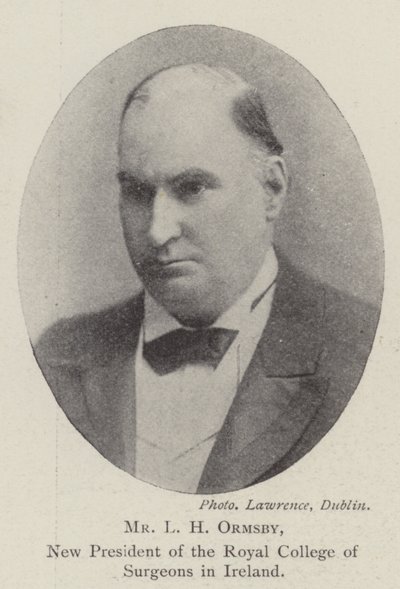 M. L. H. Ormsby, nouveau président du Collège royal des chirurgiens en Irlande - English Photographer