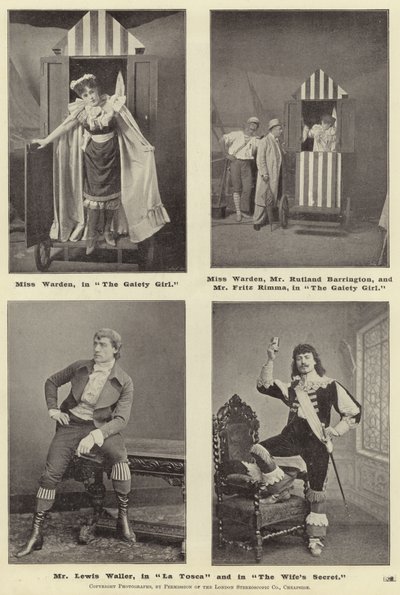 Mr Lewis Waller, dans La Tosca et dans Le Secret de l