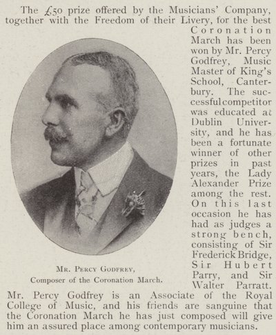 M. Percy Godfrey, compositeur de la Marche du couronnement - English Photographer