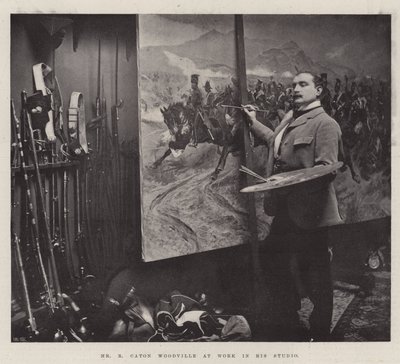 M. R Caton Woodville travaillant dans son atelier - English Photographer