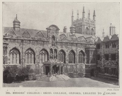 Collège de M. Rhodes, Oriel College, Oxford, légataire de £100,000 - English Photographer