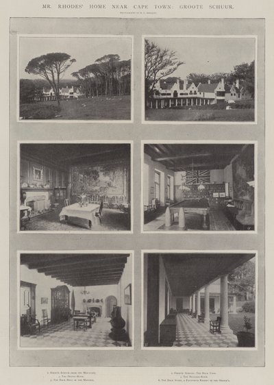 Maison de M. Rhodes près du Cap, Groote Schuur - English Photographer