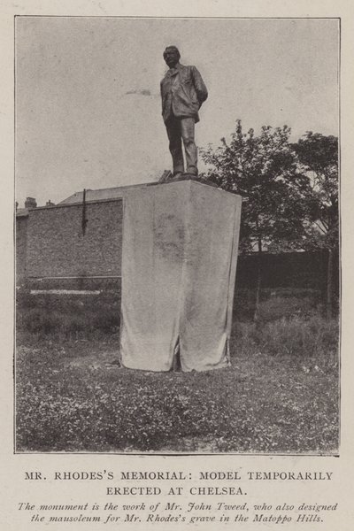 Le mémorial de M. Rhodes, modèle temporairement érigé à Chelsea - English Photographer
