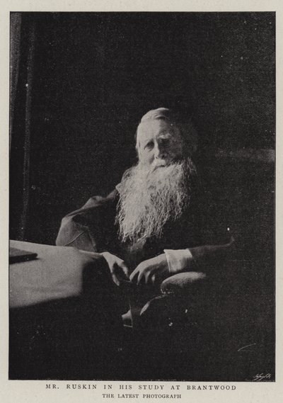 M. Ruskin dans son étude à Brantwood - English Photographer