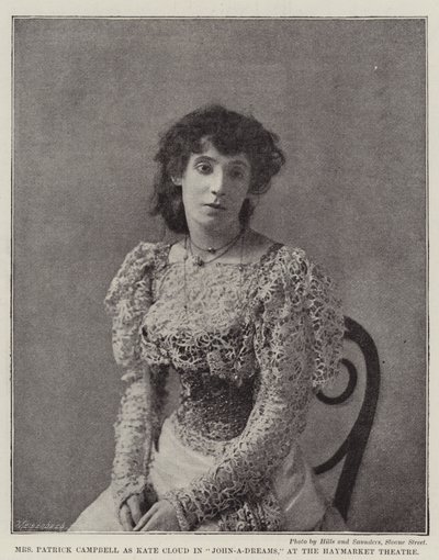 Mme Patrick Campbell en Kate Cloud dans John-a-Dreams, au Théâtre Haymarket - English Photographer