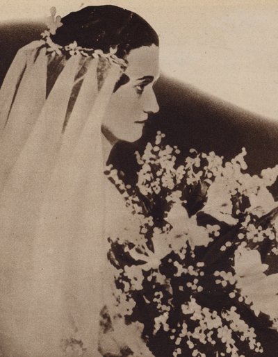 Mme Simpson lors de son premier mariage en 1916 avec le lieutenant Winfield Spencer de l