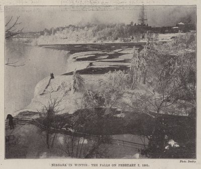 Niagara en hiver, les chutes le 7 février 1901 - English Photographer