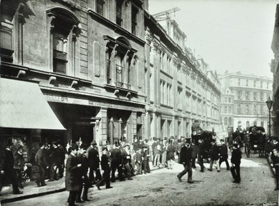 Old Broad Street, entrée de la Bourse, City de Londres, 1890 - English Photographer