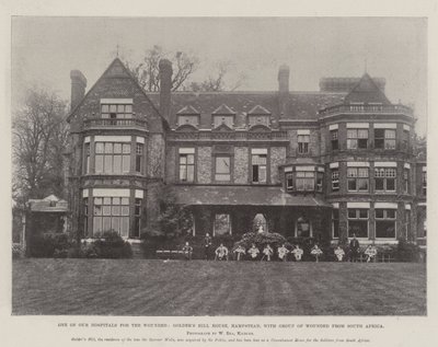 Un de nos hôpitaux pour les blessés, Golders Hill House, Hampstead, avec un groupe de blessés d