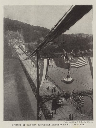 Ouverture du nouveau pont suspendu sur la gorge du Niagara - English Photographer