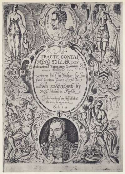P Lomazzo, Un traité contenant les arts de la peinture curieuse, Tr R Haydock, J Barnes, Oxford 1598 - English Photographer