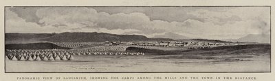 Vue panoramique de Ladysmith, montrant les camps parmi les collines et la ville au loin - English Photographer