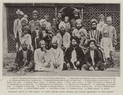 Portrait de Famille de Hafiz Abdul Karim, Munshi et Secrétaire Indien de Sa Majesté - English Photographer