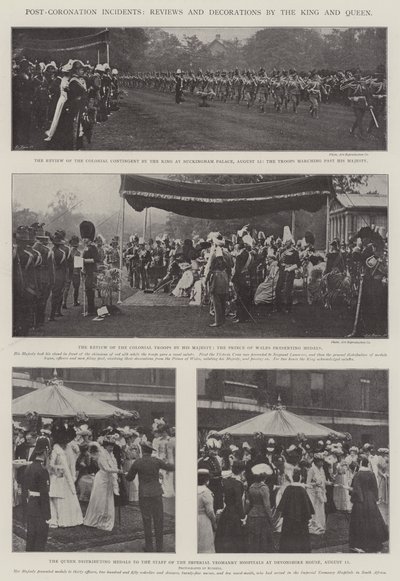 Incidents post-couronnement, revues et décorations par le roi et la reine - English Photographer