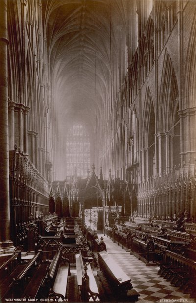 Carte postale avec une image du chœur de l