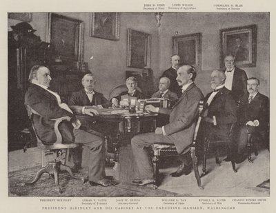 Le président McKinley et son cabinet à la résidence exécutive, Washington - English Photographer