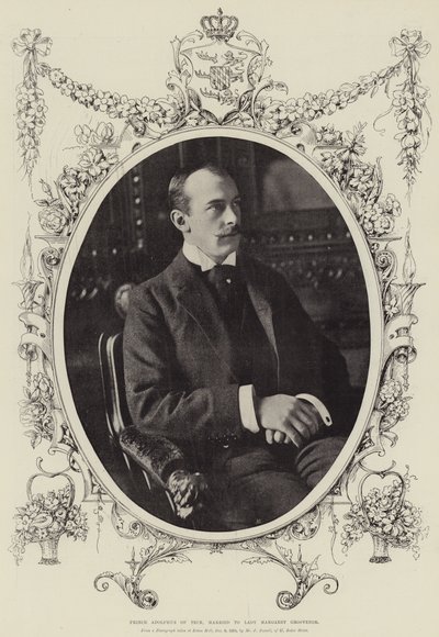Le prince Adolphus de Teck, marié à Lady Margaret Grosvenor - English Photographer