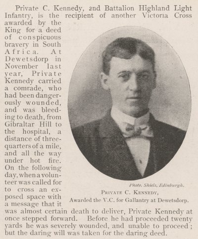 Soldat C Kennedy, décoré de la VC pour bravoure à Dewetsdorp - English Photographer