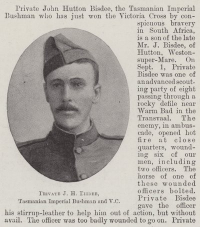 Le soldat J H Bisdee, Bushman impérial tasmanien et VC - English Photographer
