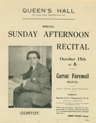 Programme du récital d