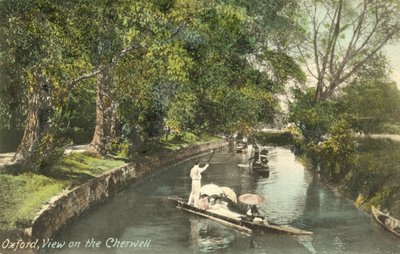 Punters sur le Cherwell, Oxford (photo en couleur) - English Photographer