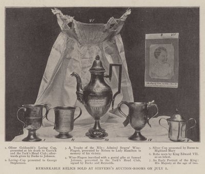 Reliques remarquables vendues aux enchères chez Stevens le 1er juillet - English Photographer