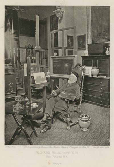 Richard Redgrave dans son studio de Hyde Park Gate - English Photographer
