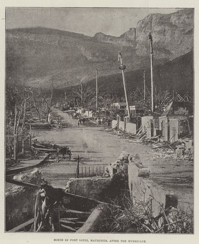 Scène à Port Louis, Maurice, après l
