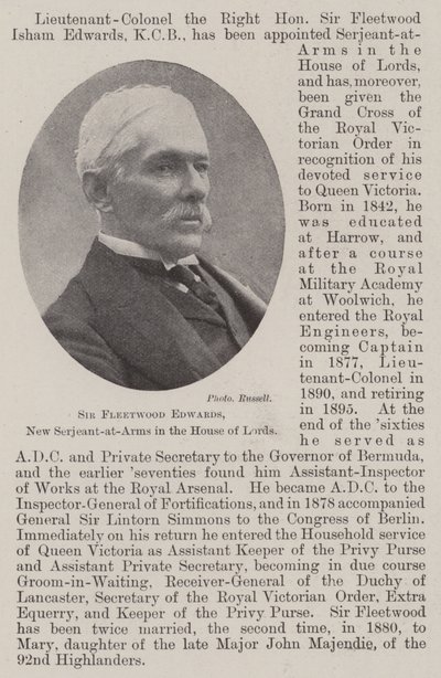 Sir Fleetwood Edwards, nouveau sergent d