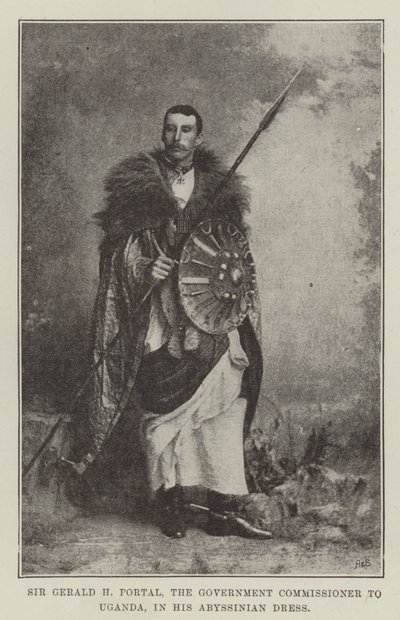Sir Gerald H Portal, le commissaire du gouvernement en Ouganda, en tenue abyssinienne - English Photographer