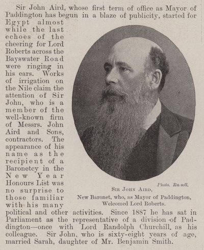 Sir John Aird, Nouveau Baronnet, qui, en tant que Maire de Paddington, a accueilli Lord Roberts - English Photographer