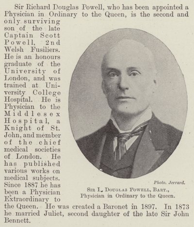 Sir R Douglas Powell, Baronet, médecin ordinaire de la Reine - English Photographer