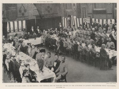 Réponse de Sir Redvers Buller à ses critiques, le général et Sir Howard Vincent au déjeuner des volontaires de la Winchester Rifle de la reine, 10 octobre - English Photographer