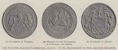 Les sceaux officiels de Sir Walter Ralegh, à présenter au British Museum - English Photographer