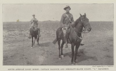 South African Light Horse, capitaine Balfour et sergent-major Lilley, escadron A - English Photographer