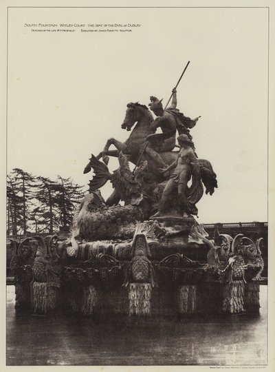 Fontaine sud, Witley Court, le siège du comte de Dudley (photo n/b) - English Photographer
