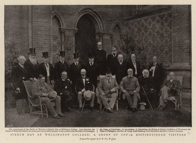Jour de Discours au Collège de Wellington, un Groupe de Visiteurs Royaux Distingués - English Photographer
