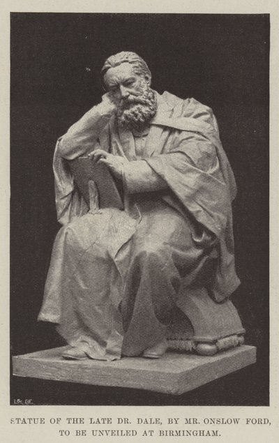 Statue du feu Dr Dale, par M. Onslow Ford, à dévoiler à Birmingham - English Photographer
