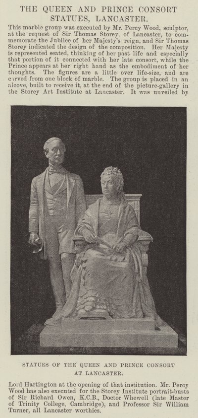 Statues de la reine et du prince consort à Lancaster - English Photographer