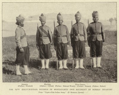 Le 24e (Baloutchistan) régiment de Bombay de la duchesse de Connaught - English Photographer