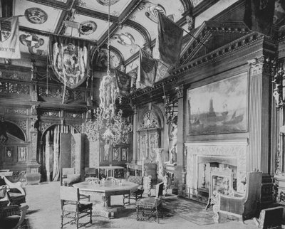 Salle de banquet, Knebworth (photo n/b) - English Photographer