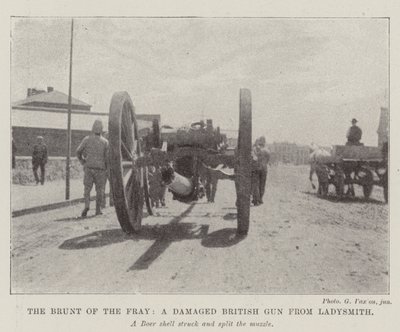 Le poids de la mêlée, un canon britannique endommagé de Ladysmith - English Photographer