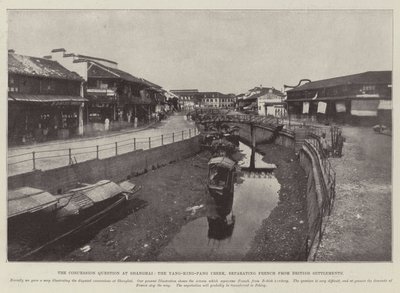 La question de la concession à Shanghai, le ruisseau Yang-King-Pang, séparant les colonies françaises des colonies britanniques - English Photographer