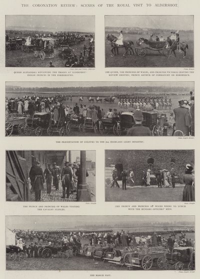 La revue du couronnement, scènes de la visite royale à Aldershot - English Photographer
