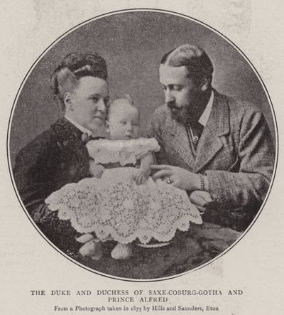 Le duc et la duchesse de Saxe-Cobourg-Gotha et le prince Alfred - English Photographer