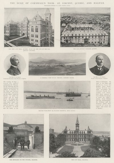 La tournée du duc de Cornouailles, Saint-Vincent, Québec et Halifax - English Photographer
